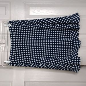 Leota Gingham Skirt Ruffle Hem Size Medium